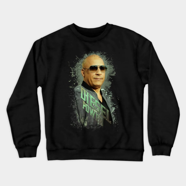 Vin Diesel / High Quality Digital Art Print - 117211200 Crewneck Sweatshirt by Semenov